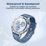 ⁦Watch Band for Hua wei GT 5 46mm/5 Pro /4/3 Pro, 22mm Rubber Strap Soft Durable Bracelet Nylon Silicone Replacement Band for Hua wei 4 /Watch 3 Sam Sung Ga laxy (Green)⁩ - الصورة ⁦7⁩