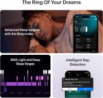 ⁦ULTRAHUMAN Ring AIR – Sleep and Fitness Tracker, Smart Ring for Men and Women, No app fee for standard features, Up to 6 days battery life (Size 8)⁩ - الصورة ⁦5⁩