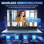 ⁦Naclud 15.6 Inch Laptops, Laptop Computers with 4GB RAM 128GB SSD, Celeron N5095 Quad-Core CPU(Up to 2.9GHz), 1920×1080 FHD IPS, Support WiFi6, 53Wh Battery, USB 3.2 * 3, HDMI, Type-C⁩ - الصورة ⁦5⁩