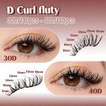 ⁦MozyVex DIY D Curl Lash Clusters Kit 280pcs Wispy & Fluffy Lash Clusters (30D+40D Mix) Cluster Eyelash Extensions Kit with Tweezers 8-16mm False Eyelashes for Natural Volume & Effortless Daily Use⁩ - الصورة ⁦2⁩