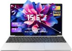 OMSERVB 15.6" Silver Laptop,12th Gen N95(Up to 3.4Ghz), DDR4 32G RAM, 512GB NVME SSD,Win 11 Pro&Office 2019,Fingerprint Lock,Portable Notebook PC with Backlit KB (32+1T)