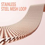 ⁦eWINNER Milanese Loop Bands for Huawei Band 10/Huawei Band 9/Huawei Band 8/ Stainless Steel Metal Magnetic Replacement Strap for Huawei Band 10/9/8 Tracker Smartwatch for Women Men⁩ - الصورة ⁦3⁩