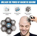 ⁦7D Electric Shaver Head, Magnetic Floating Replacement Razor Head for Bald Razor Men, Universal Head Shaver Bald Waterproof 7 Heads, Wet and Dry Bald Razor Razor Heads⁩ - الصورة ⁦5⁩