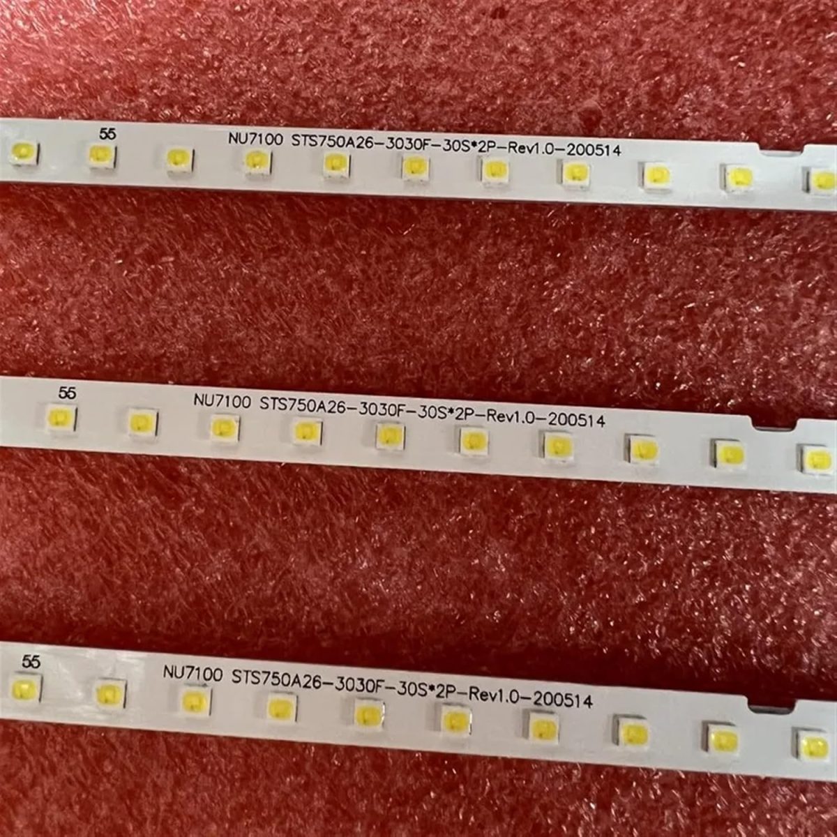 ⁦XYMJT LED Backlight bar for Sam/s.ung UE75RU7200 75NU7100 75RU7100 UA75RU7100K UN75RU7100 UA75RU7100 UE75RU7100 BN61-15487A BN96-46078A⁩ - الصورة ⁦4⁩