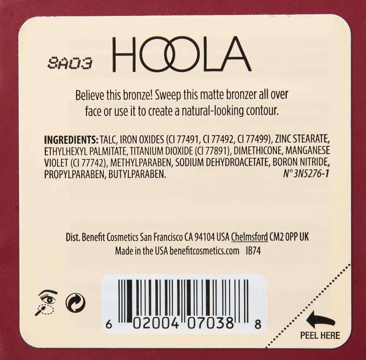 ⁦Benefit Hoola Box O Powder (8g/0.28oz)⁩ - الصورة ⁦3⁩