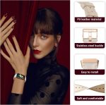 ⁦KoGiio Vintage Leder Armband für Huawei band 7, Herren Damen Ersatz Weich Uhrenarmbänder, Metallschnalle Atmungsaktiv Ersatzarmband Kompatibel mit Huawei Band 7⁩ - الصورة ⁦2⁩