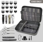 ⁦Boobowl Hard Travel Case for Hair Clippers, Hair Cutting Barber Supplies Organizer Bag, Trimmer Storage Holder for Ufree/for Wahl Men Razor Guard Grooming Kits -Box Only (Dark Grey)⁩ - الصورة ⁦2⁩