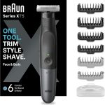 ⁦Braun Série X, tondeuse à barbe mâle électrique hybride et rasoir de corps, lame 4D, SkinShield, étanche, sans fil, XT5200⁩ - الصورة ⁦2⁩
