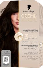 Schwarzkopf Creme Supreme Full Kit Permanent Hair Coloration 3-0 Natural Darkest Brown