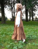 ⁦Scarlet Darkness Girls Renaissance Dress Medieval Peasant Long Sleeve Dresses⁩ - الصورة ⁦8⁩