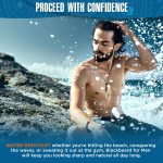⁦Blackbeard for Men Formula X Instant Mustache, Beard, Eyebrow and Sideburns Color - Fast, Easy, Men’s Grooming, Beard Dye Alternative, Brown/Black, 1 Pack⁩ - الصورة ⁦5⁩
