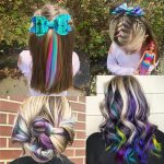 ⁦12PCS Colored Hot Pink Hair Extensions - Straight Multicolor Clip In - 20 Inch Rainbow - Kids/Women's Gifts - Halloween/Christmas Parties - Highlights⁩ - الصورة ⁦4⁩