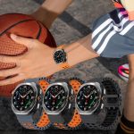 ⁦سوار سيليكون سريع الفك متوافق مع ساعة سامسونج جالكسي الترا، أساور رياضية ناعمة مزدوجة اللون قابلة للتعديل لساعة جالكسي الترا 47 ملم، سوار جيد التهوية ومقاوم للماء⁩ - الصورة ⁦8⁩