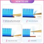 Beauty7 Colored Lash Extensions Easy Fan Neon Rainbow Lashes 7 Colors Classic Lashes Volumn Lashes Ombre Lash Extensions Self Fanning D+ Curl 0.07mm 13mm 15mm Dramatic Eyelashes - الصورة 8