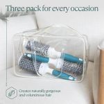 ⁦Osensia Professional Blow Drying Brush Set - Ceramic Ionic Thermal Brushes for Styling Wet Hair, 3 Round Brushes with Travel Bag for Women⁩ - الصورة ⁦2⁩