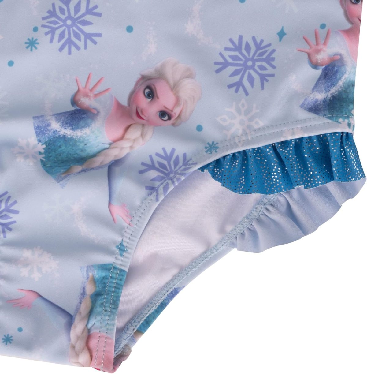 ⁦Frozen Elsa Girls Skirted Swimming Costume Swimsuit in My Element, Elsa, 5-6 Years⁩ - الصورة ⁦4⁩