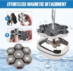 ⁦7D Electric Shaver Head, Magnetic Floating Replacement Razor Head for Bald Razor Men, Universal Head Shaver Bald Waterproof 7 Heads, Wet and Dry Bald Razor Razor Heads⁩ - الصورة ⁦6⁩