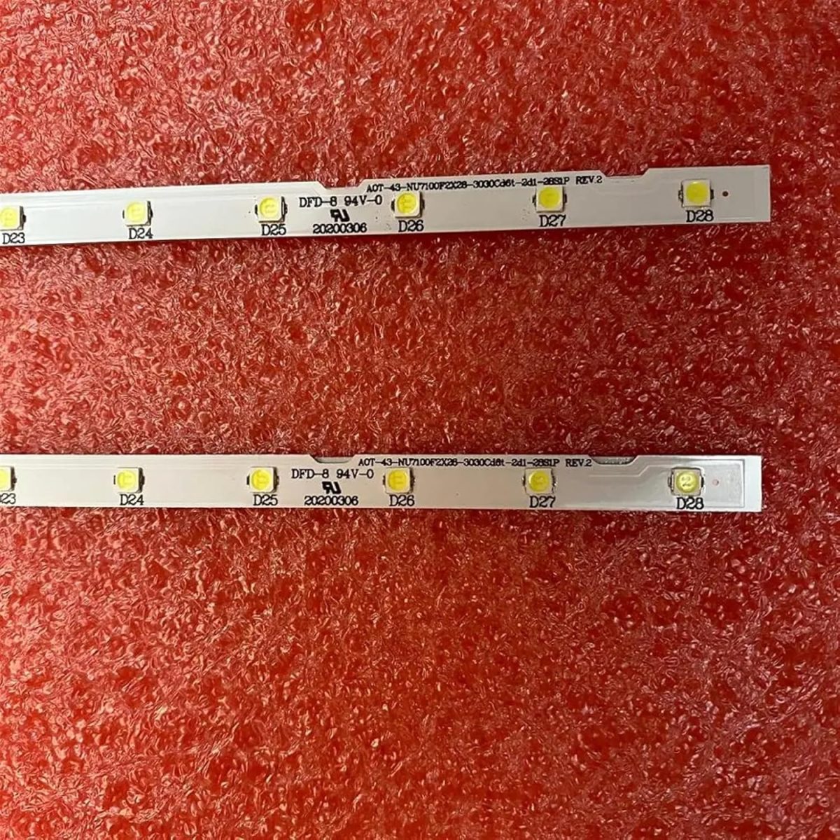 ⁦LED strip(2) For Sam/s.ung UE43N5510 43NU7100 UE43NU7100 UN43NU7100 UE43NU7100U AOT_43_NU7100F UE43NU7120U UE43NU7170U BN96-45954A⁩ - الصورة ⁦5⁩