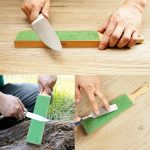 ⁦SHARPAL 205H Double-sided Leather Strop (Genuine Cowhide) 13.2" x 2.4" Kit with 2 Oz. Polishing Compound & Angle Guide, Knife Stropping Block for Sharpening & Honing Knives tools, Woodcarving Chisels⁩ - الصورة ⁦5⁩