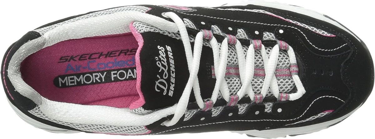 ⁦Skechers Women's D'Lites Memory Foam Lace-up Sneaker⁩ - الصورة ⁦2⁩