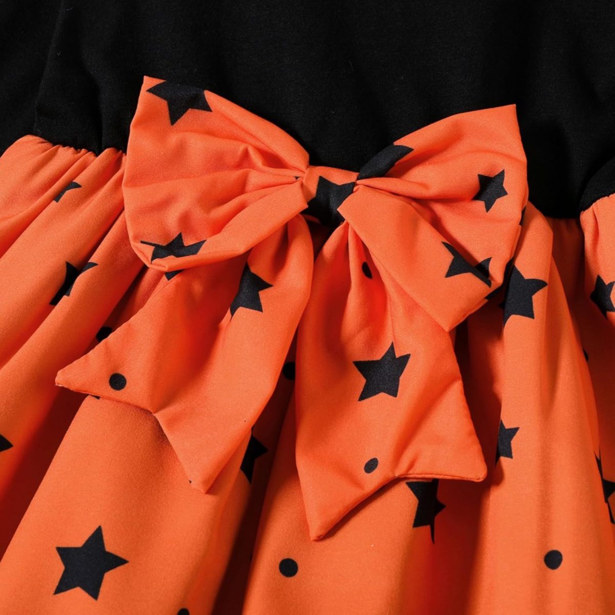 ⁦LIKPOJA Toddler Girls Witch Halloween Clothes Set Pumpkin Outfit Dresses 2 Pieces Hooded Cape for 1-5 Years Kids(Pumpkin Dress B,2-3 Years)⁩ - الصورة ⁦4⁩