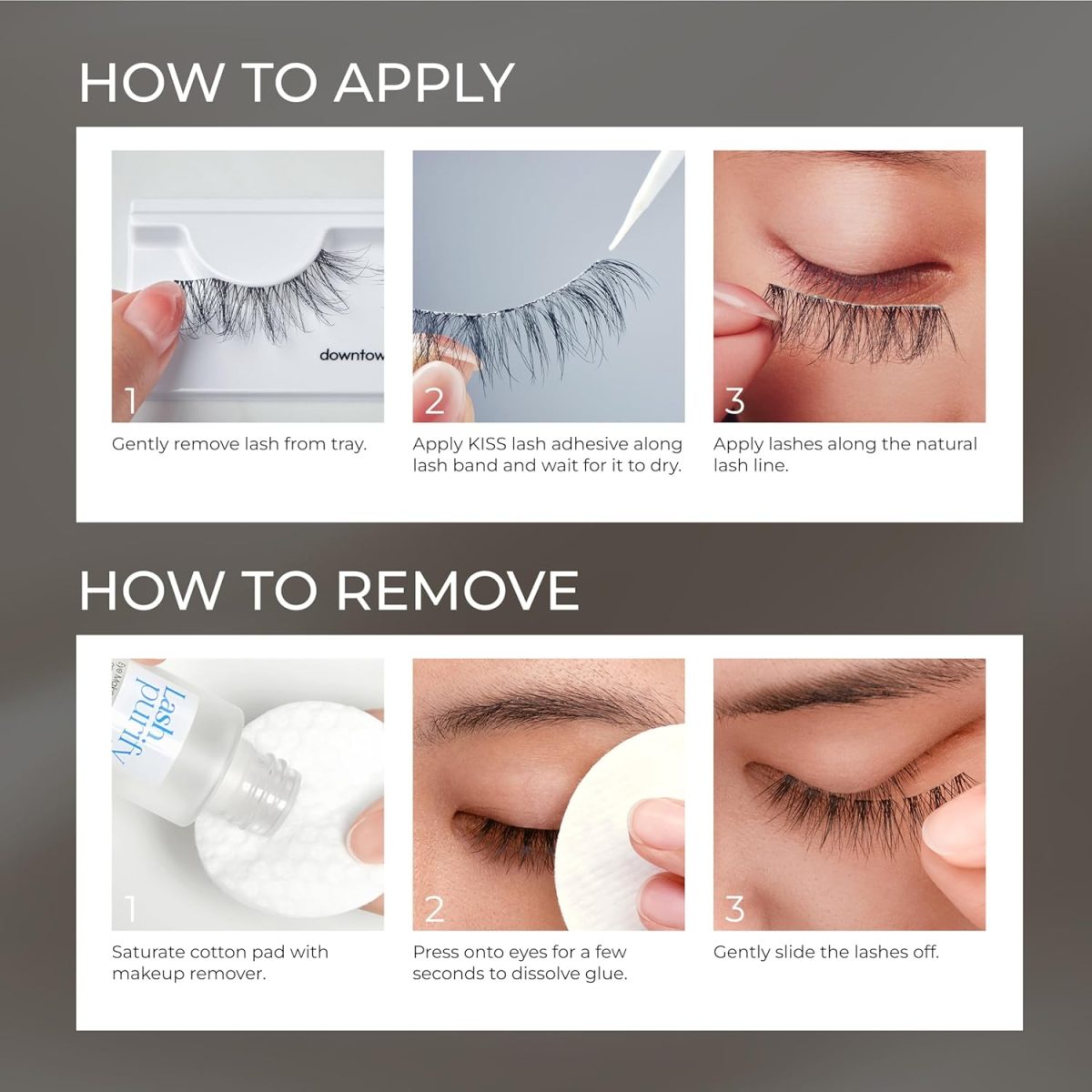 ⁦KISS Lash Couture Triple Push Up Collection Multipack, 3D Volume False Eyelashes, Triple Design Technology, Multi-Angles & Lengths, Cruelty-Free, Contact Lens Friendly, Reusable, Style Robe, 4 Pairs⁩ - الصورة ⁦5⁩
