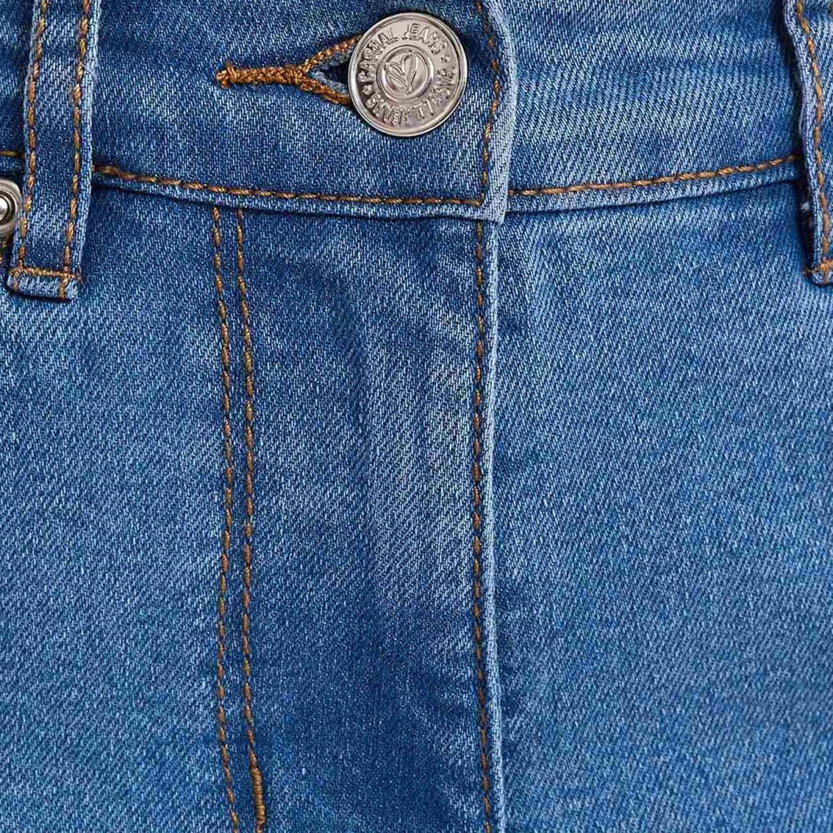 ⁦R&B Girls 125-0233Tg344-4 Solid Straight Fit Jeans With Button Closure⁩ - الصورة ⁦6⁩
