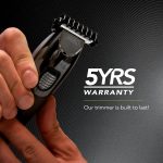 ⁦ماكينة حلاقة الكل في واحد للشعر الكامل واللحية والاذنين والانف والجسم، بطارية ليثيوم قوية، رؤوس قابلة للغسل ورأس شفرة عريضة على شكل حرف T لتشذيب واسع، قص بطول 0.5 ملم الى 25 ملم، 210 دقيقة من الشحن⁩ - الصورة ⁦7⁩