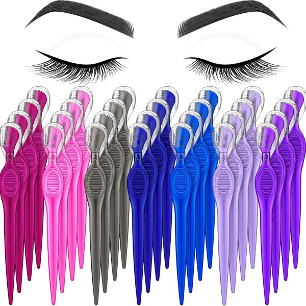 Mudder 28 Pcs Eyebrow Razor Knife Shaver Trimmer Shaver Multipurpose Exfoliating Tool Facial Hair Removal for Women Valentine‘s Day Giving(Assorted Colors)