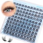 ⁦PHKERATA Natural Lash Clusters Wispy Eyelash Clusters 110Pcs Cluster Eyelash Extensions C Curl Individual Lashes 10-16MM Mix Length Natural Look Lashes Clusters with Thin Lash Band⁩ - الصورة ⁦7⁩