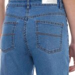 ⁦R&B Girls 125-0233Tg344-4 Solid Straight Fit Jeans With Button Closure⁩ - الصورة ⁦5⁩