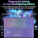 ⁦Svikou 16" Purple Laptop Computer - in tel N95 Processor, 1TB NVMe SSD 12GB LPDDR5 RAM, 2K FHD IPS Display, 7-Color Backlit Keyboard, Fingerprint, Win 11 Pro, Lightweight for Study Work & Play⁩ - الصورة ⁦6⁩