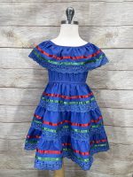 ⁦فستان مكسيكي تقليدي للبنات سينكو دي مايو فييستا من يونيك، مقاس 2-14، قطن⁩ - الصورة ⁦7⁩