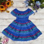 ⁦فستان مكسيكي تقليدي للبنات سينكو دي مايو فييستا من يونيك، مقاس 2-14، قطن⁩ - الصورة ⁦8⁩