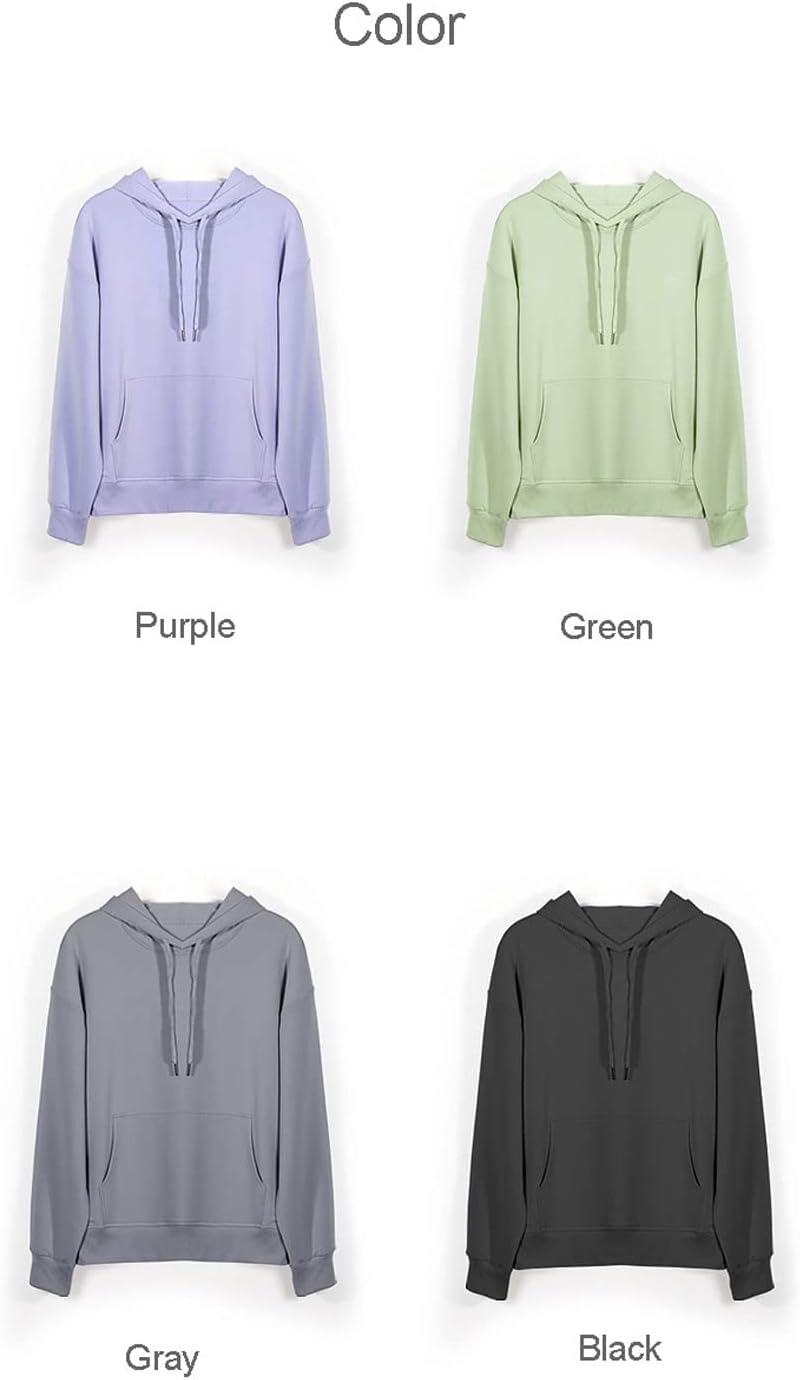 ⁦Women Sweatshirts Fall Winter Women's New Sports Long-sleeve Warm Loose Running Jacket Outdoor Sports Fitness Leisure Fashion Hoodie (Color : Gray, Size : X-Large)⁩ - الصورة ⁦2⁩