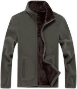 جاكيتات صوف سميكة للنساء من سكاي ووك، ملابس رياضية دافئة كاجوال حرارية بلون واحد (اللون: اخضر، المقاس: XXL)