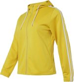 سويت شيرت حريمي من TOEE سترات رياضية للركض مزودة بسحاب للسيدات في صالة الألعاب الرياضية بأكمام طويلة قابلة للتنفس لتمارين اللياقة البدنية والركض ملابس الرياضية (اللون: أصفر، المقاس: متوسط)