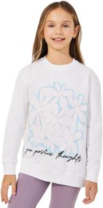 سويت شيرت طويل بطبعة زهور للبنات من ستايلي