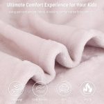 ⁦كاتالونيا كبيرة الحجم بطانية هودي البلوز ، البلوز الصوف مع جيب أمامي كبير ، للبالغين الرجال النساء, بينك كيد, Youth، ياقة عالية جدًا⁩ - الصورة ⁦2⁩