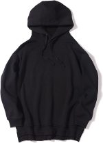 هوديز رياضية للنساء من سكاي ووك، بلوزة رياضية باكمام طويلة كاجوال سادة فضفاضة بالاضافة الى الصوف للرياضة وصالة الالعاب الرياضية (اللون: اسود، المقاس: XL)