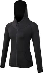 سويت شيرت حريمي من TOEE سترات رياضية للجري وصالة الألعاب الرياضية بأكمام طويلة سترة يوجا مسامية قميص رياضي للنساء قميص رياضي رياضي في الهواء الطلق (اللون: أسود، المقاس: كبير)