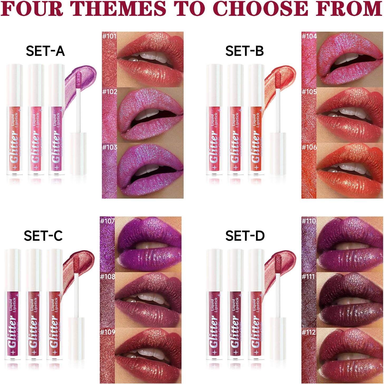 1762428916_81v-YeQPEQL._AC_SL1500_.jpg مجموعة مكياج مكونة من 3 قطع، ملمع شفاه سائل ناعم ولامع مع الوان متنوعة غنية للفتيات والنساء (لون سي) - الصورة 5