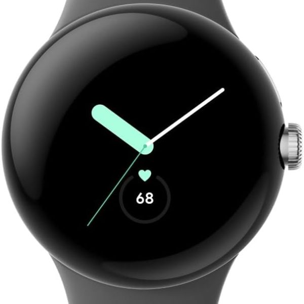 ساعة ذكية بكسل بقياس 41 ملم – مزودة بواي فاي ونظام تحديد المواقع وبلوتوث ومراقب معدل ضربات القلب من جوجل – تغليف بالجملة، (فضي فحمي)