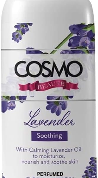 لوشن معطر للجسم برائحة اللافندر الفاخر من كوزمو بيوتي 500 مل مع زيوت المهدئة لترطيب وتغذية وتهدئة البشرة متوهجة ترطيب صبار الالوفيرا وفيتامين E للعناية بالبشرة