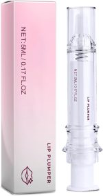 ملمع شفاه، ملمع شفاه، مرطب شفاه شفاف، زيت جوهر للشفاه ليلا ونهارا لملء الشفاه، مرطب ومغذي ومهدئ، غير لزج، يقلل من خطوط الشفاه ويعزز مرونة الشفاه، 5 مل