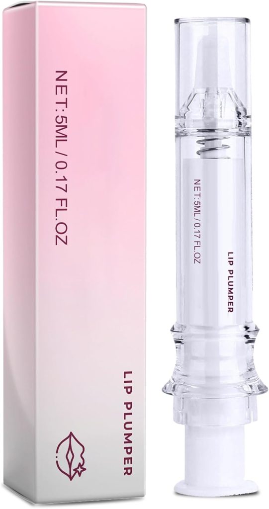 ملمع شفاه، ملمع شفاه، مرطب شفاه شفاف، زيت جوهر للشفاه ليلا ونهارا لملء الشفاه، مرطب ومغذي ومهدئ، غير لزج، يقلل من خطوط الشفاه ويعزز مرونة الشفاه، 5 مل