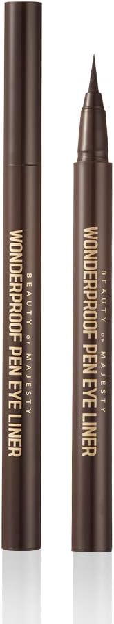 51NXuSTCT8L._AC_SL1000_.jpg قائمة المواد قلم تحديد عيون سائل مقاوم للماء يدوم طويلا وسهل الجفاف وسريع الجفاف من وندربروف، بني داكن، غير لامع