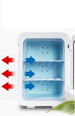 ⁦ثلاجة صغيرة من زد زد زد اكس سي دي اس، ثلاجة صغيرة للمنزل من الزجاج المقوى لحفظ المشروبات الباردة والدافئة⁩ - الصورة ⁦3⁩