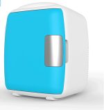 ثلاجة صغيرة للسيارة والمنزل من زد زد زد اكس سي دي اس، ثلاجة صغيرة 12 فولت، ثلاجة محمولة بضاغط ومبرد للسيارة والمنزل والشاحنات والقوارب (ازرق)