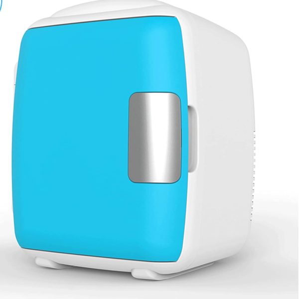 ثلاجة صغيرة للسيارة والمنزل من زد زد زد اكس سي دي اس، ثلاجة صغيرة 12 فولت، ثلاجة محمولة بضاغط ومبرد للسيارة والمنزل والشاحنات والقوارب (ازرق)